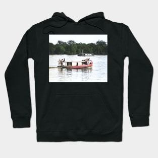 vintage colorized photo of amazon transport boat Hoodie